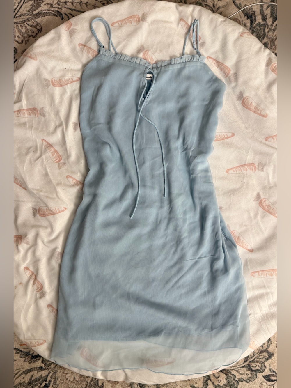 Abercrombie & Fitch Pale Blue Slip Chemise with Adjustable Ties